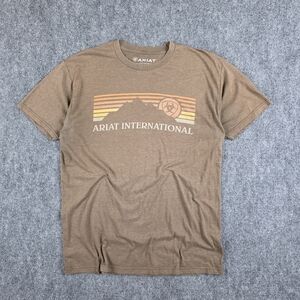 Ariat International Buckle Brown Heather Tee L